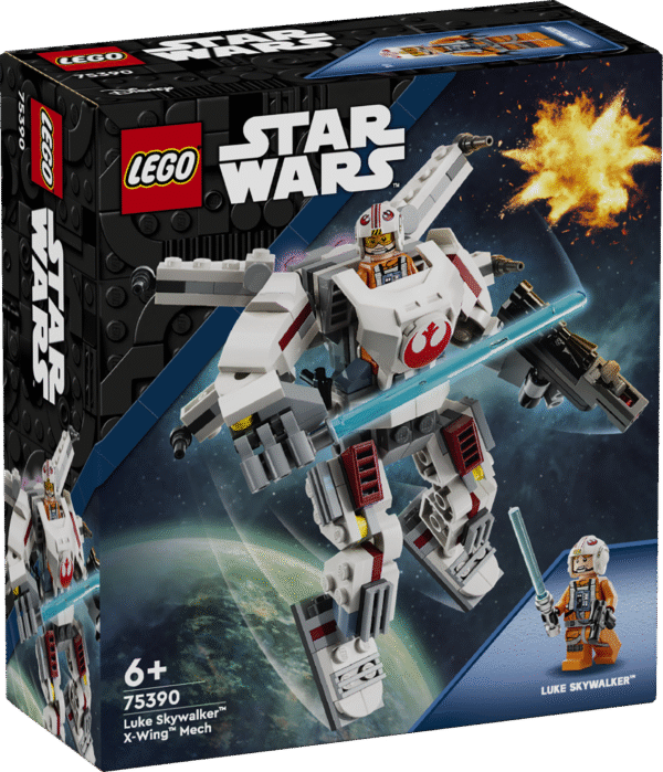 Tekita selle kiirelt kokkupandava ja muudetava asendiga Luke Skywalkeri X-Wingi LEGO roboti figuuriga lastes elevust LEGO Star Wars™-i universumi vastu.