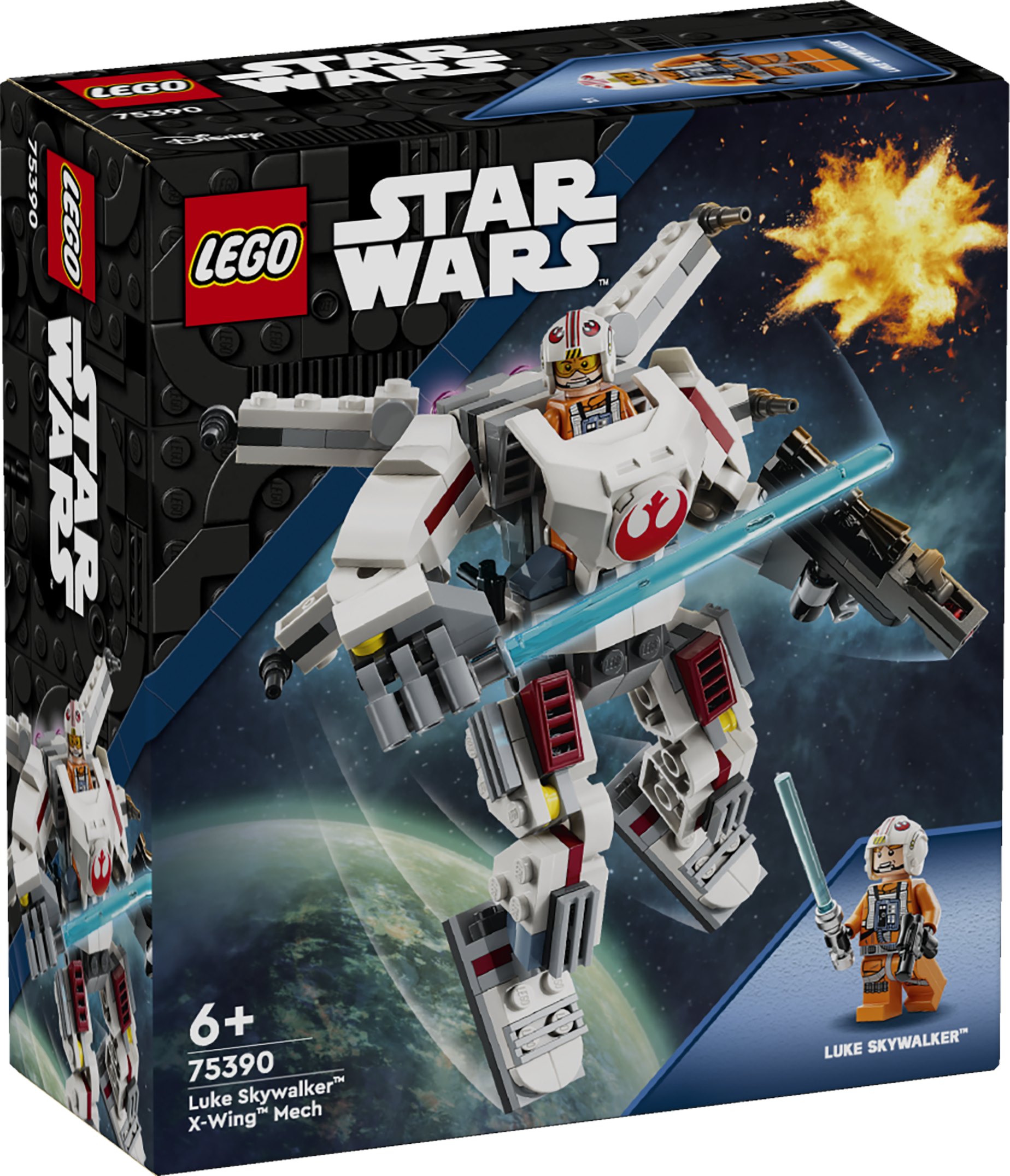 LEGO Star Wars Luke Skywalker X-Wingi robot Tekita selle kiirelt kokkupandava ja muudetava asendiga Luke Skywalkeri X-Wingi LEGO roboti figuuriga lastes elevust LEGO Star Wars™-i universumi vastu.