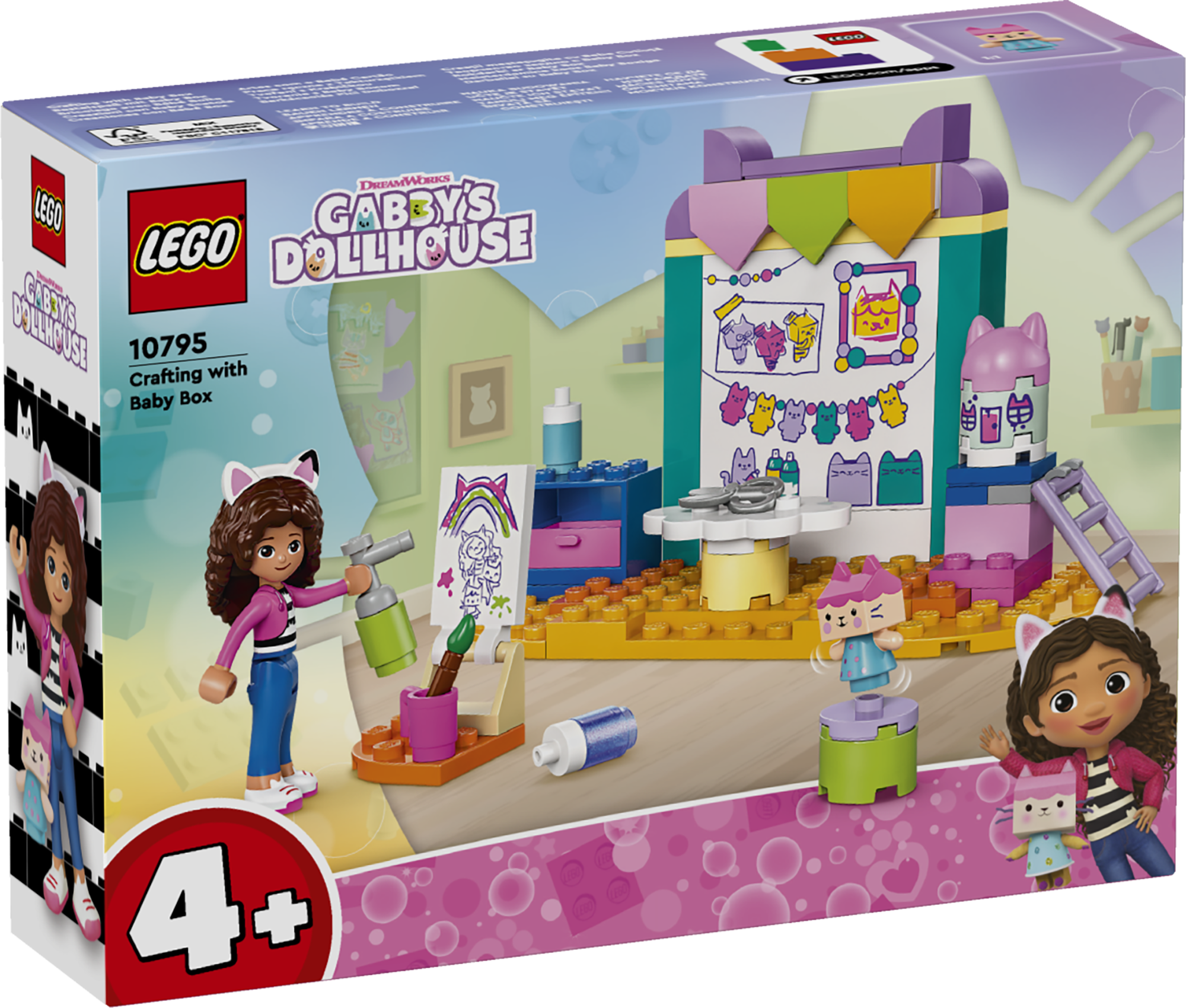 LEGO Gabby´s Dollhouse Meisterdamine koos Baby Meisterdamine koos Baby Boxiga on kunsti ja käsitöö ehitusmängukomplekt ja õppemänguasi alates 4-aastastele lastele