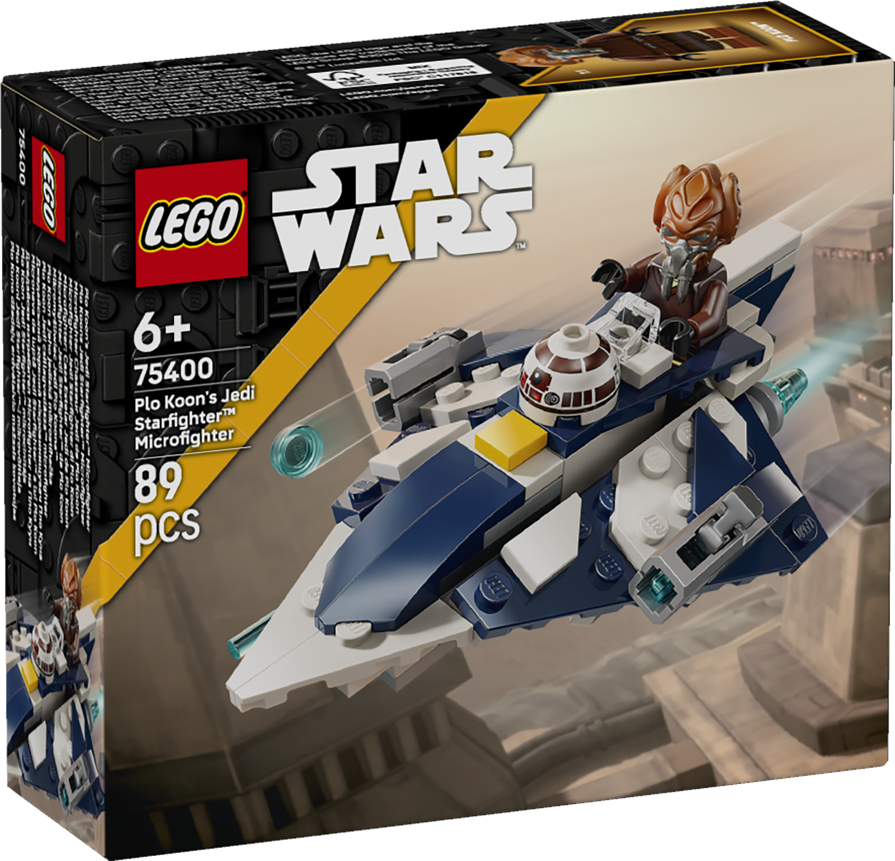 LEGO Star Wars Plo Kooni Jedi Starfighter™-i mikrovõitleja Innusta lapsi mängima sarja Star Wars: Kloonide sõjad™ seiklusi koos LEGO® Star Wars™ Plo Kooni Jedi Starfighter™ mikrovõitlejaga.