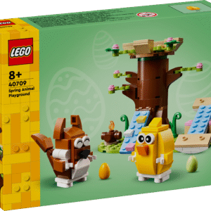 Lapsed mängivad lõbusaid lugusid LEGO® Kevade loomade mänguväljakuga