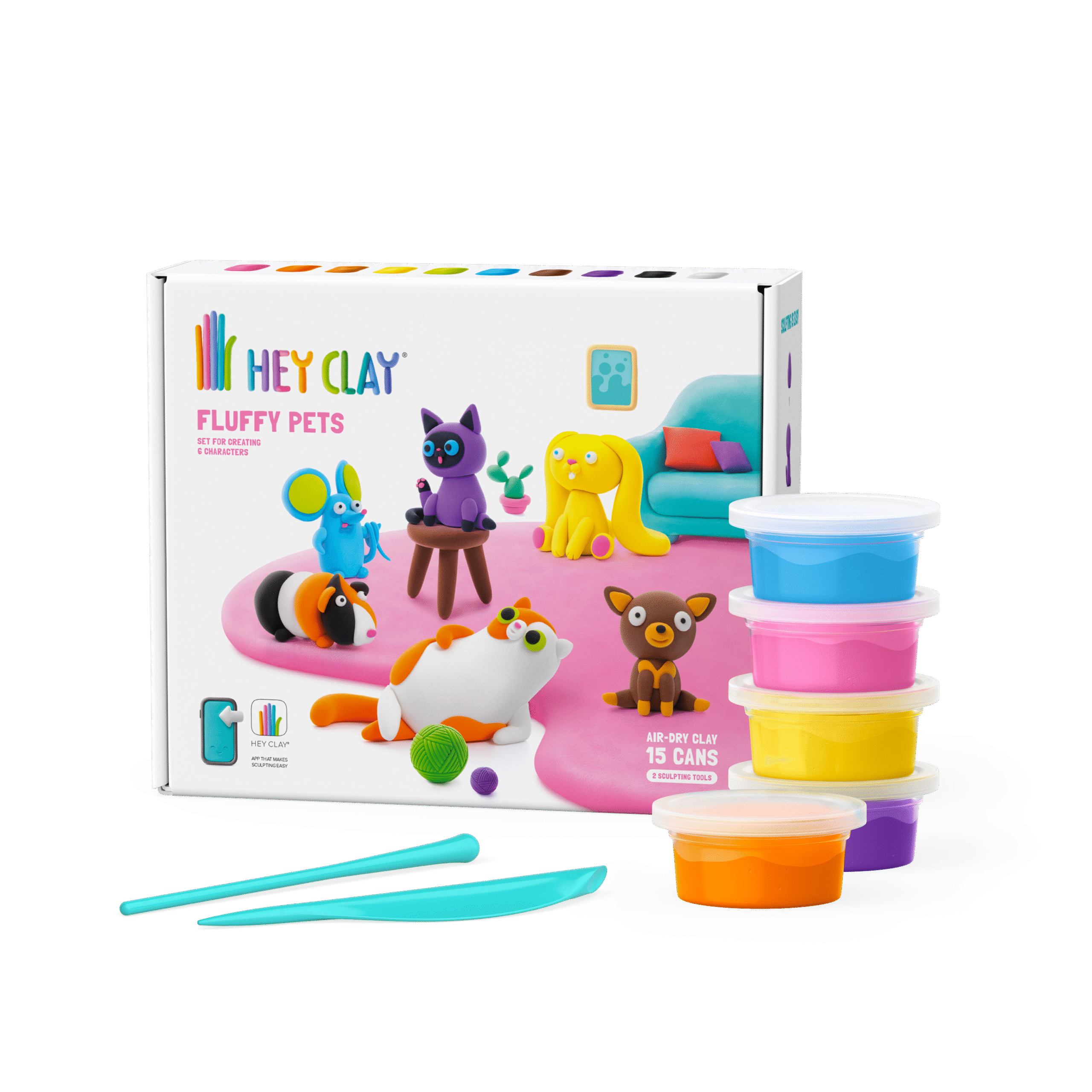 HEY CLAY voolimismass pehmed loomad Mõnusalt pehme voolimismass