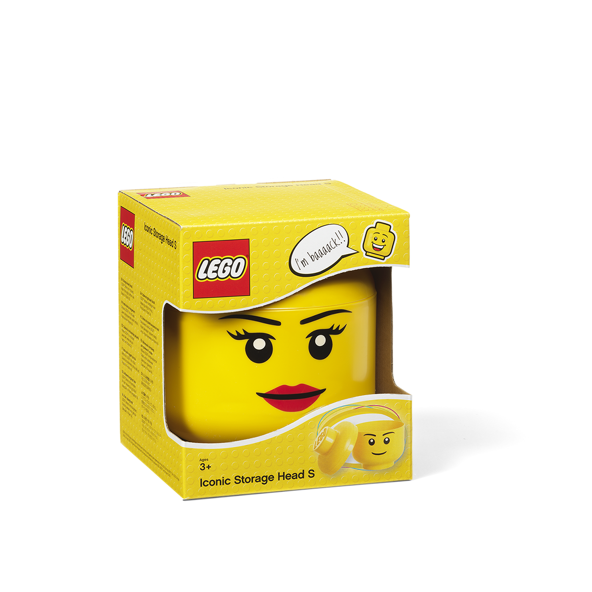 LEGO väike peakujuline hoiukarp tüdruk Hoiusta oma esemed turvaliselt selles vastupidavas ja praktilises hoiukarbis