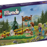 LEGO Friends Seikluslaagri vibulaskmisrada ehitusmänguasjaga lastele on kaasas kaks mininukku