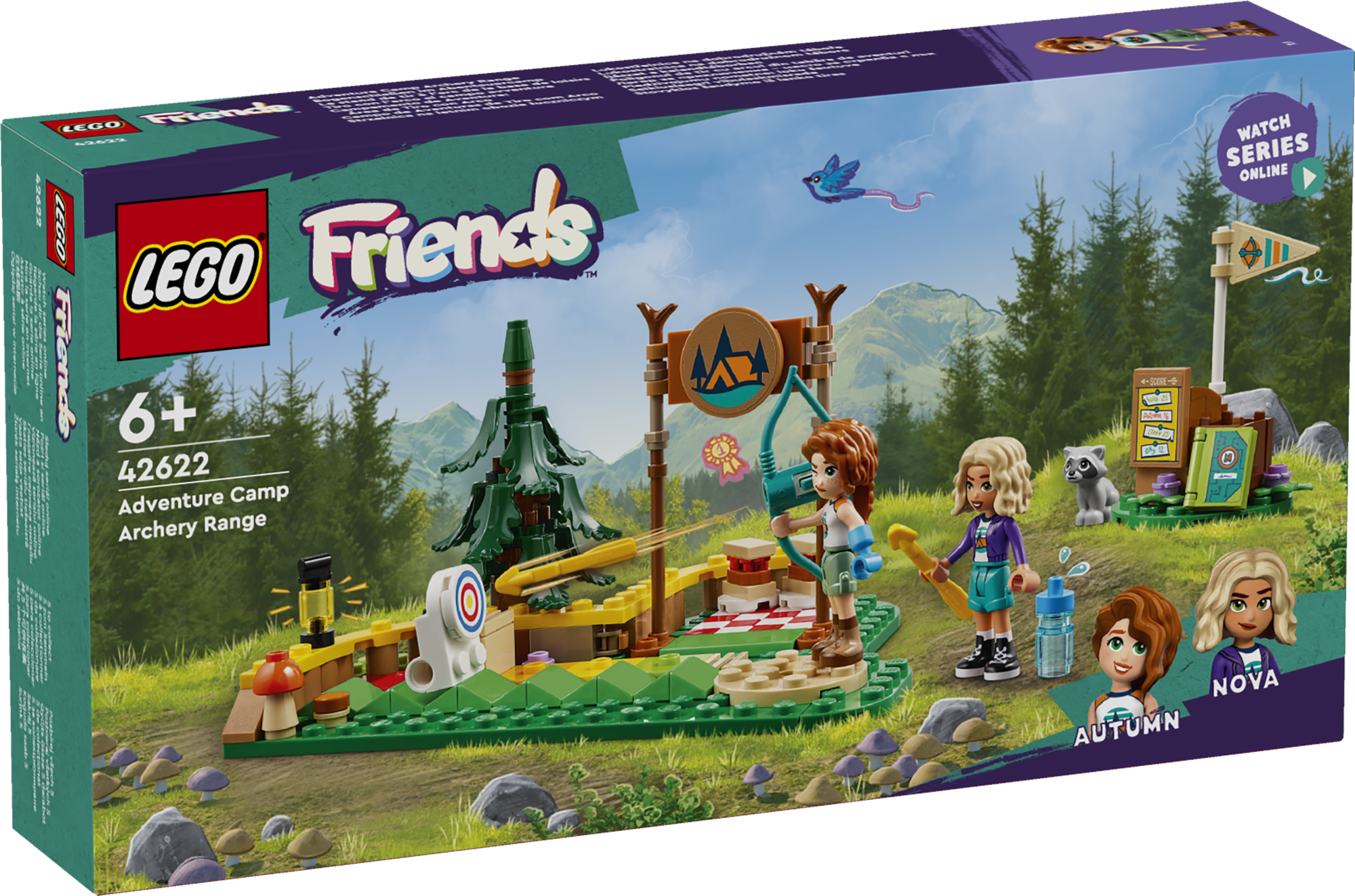 LEGO Friends Seikluslaagri vibulaskmisrada LEGO Friends Seikluslaagri vibulaskmisrada ehitusmänguasjaga lastele on kaasas kaks mininukku