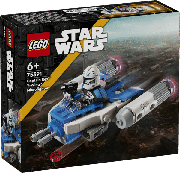 Anna selle LEGO® Star Wars™ Captain Rexi Y-Wingi mikrovõitleja ehitusmänguasjaga „Star Wars: The Clone Warsi“ põnevus väikeste laste kätesse.