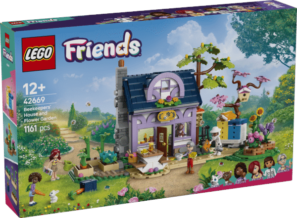 Mesiniku maja ja lilleaia komplektis on 4 LEGO Friends tegelaskuju