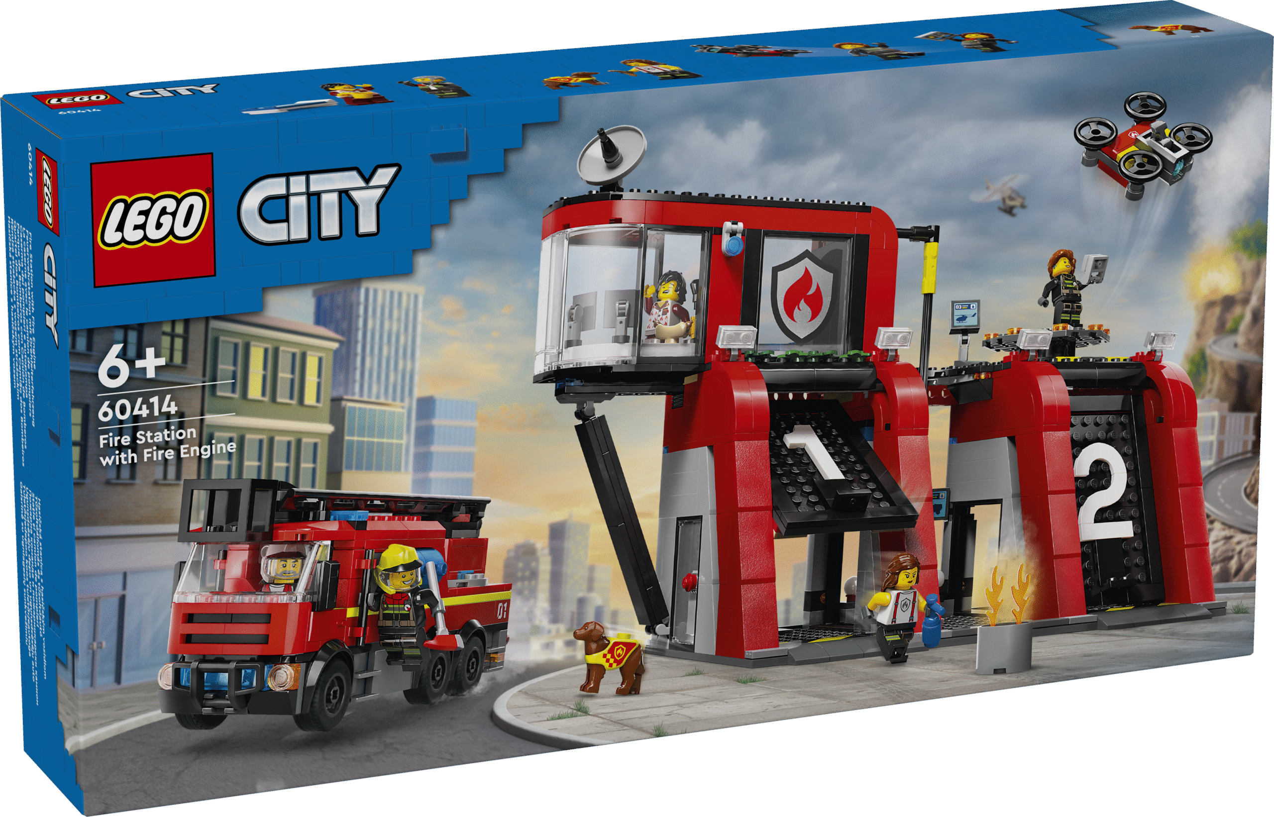 LEGO City Tuletõrjedepoo koos tuletõrjeautoga Sütita mängupõnevust mänguasjaga LEGO® City Tuletõrjedepoo ja tuletõrjeauto