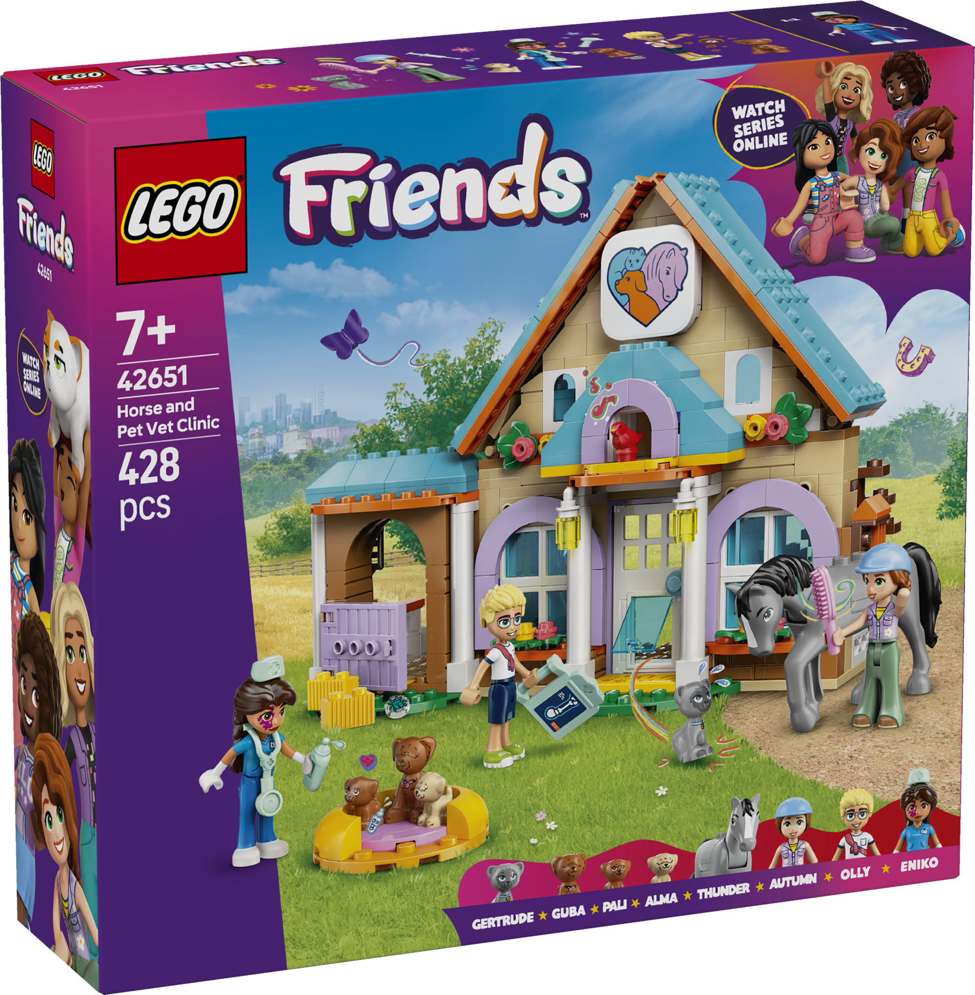 LEGO Friends Hobuse- ja lemmikloomakliinik Üksikasjalik LEGO Friends mängukomplekt