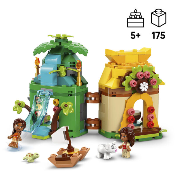 väikest paati ja 2 LEGO Disney mikronukufiguuri.