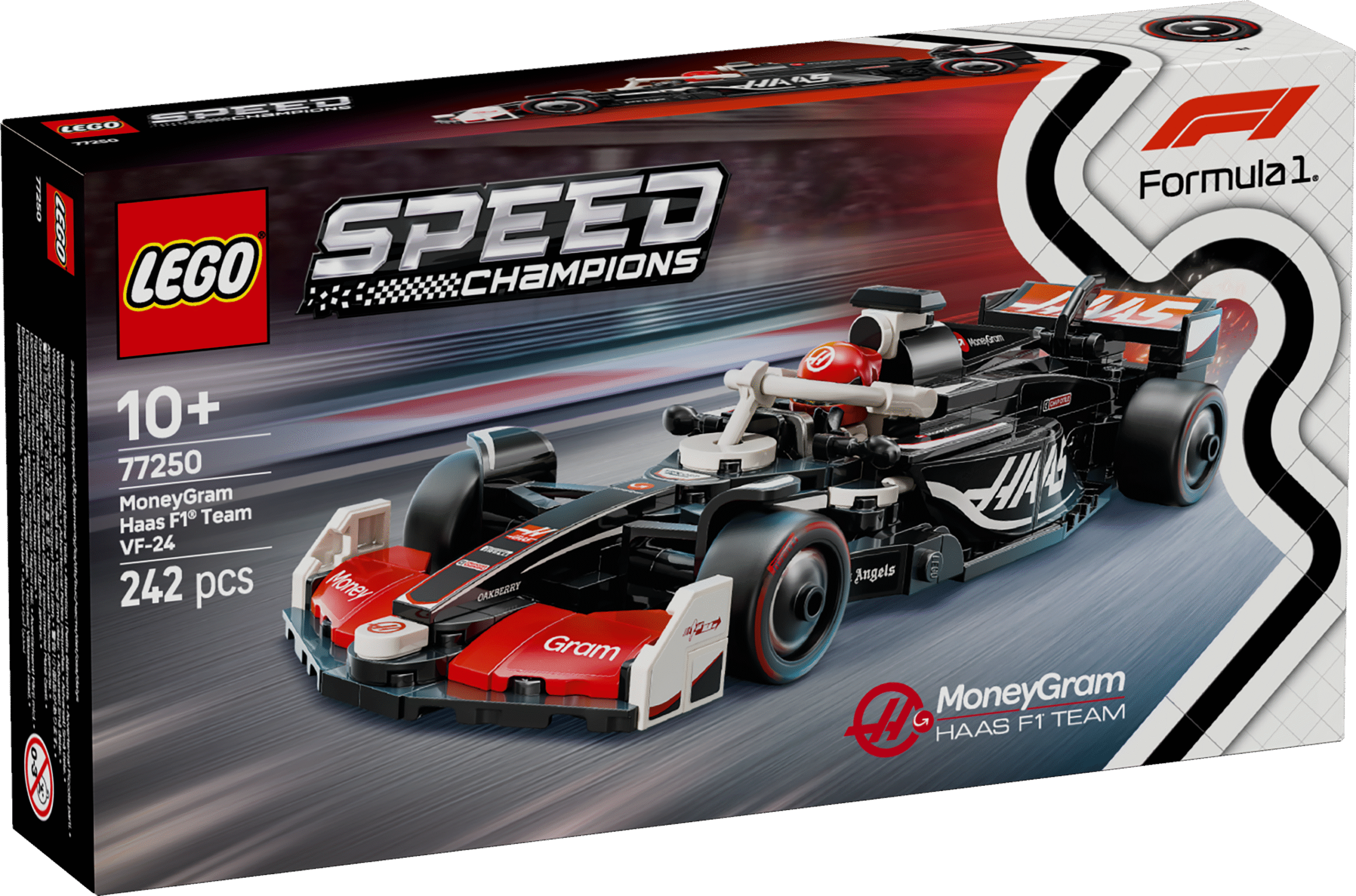 LEGO Speed Champions Moneygram HAAS F1 Team VF-24 võidusõiduauto F1 fännid ning vähemalt 10-aastased lapsed saavad seda muljetavaldavat LEGO Speed Championsi MoneyGram Haas F1 Team VF-24 võidusõiduautot ehitada ja esitleda.