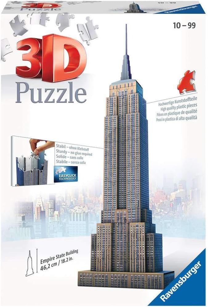 Ravensburger 3D pusle 216 tk Empire State Building Ravensburgeri kvaliteetsed 3D pusled