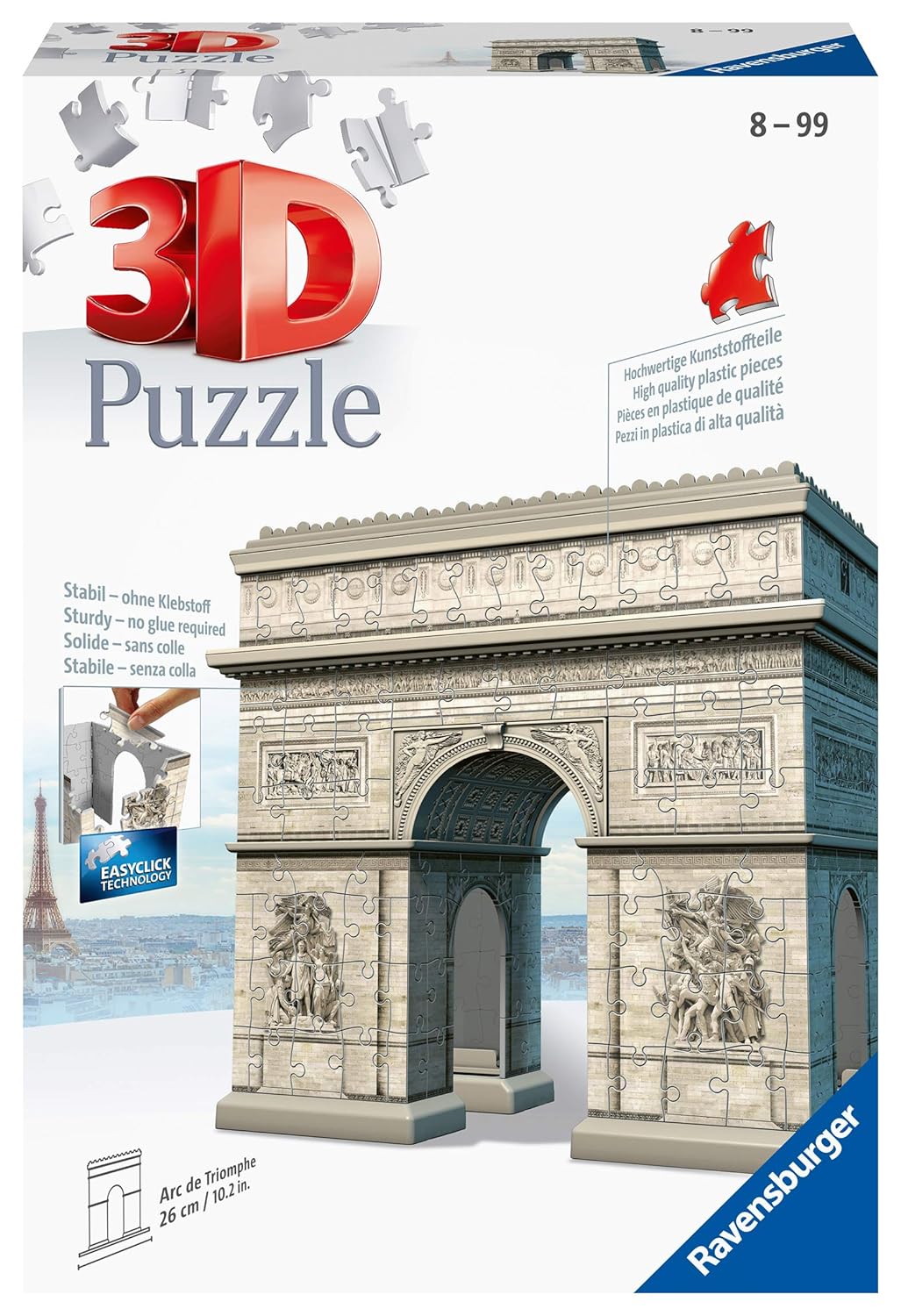 Ravensburger 3D pusle 216 tk Triumfikaar Ravensburgeri kvaliteetsed 3D pusled