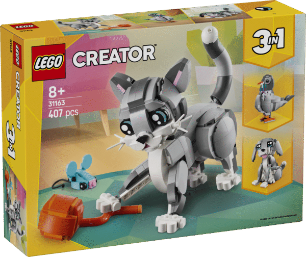 Tüdrukud ja poisid saavad selle LEGO Creator 3-ühes Mängiva kassi komplektiga lõbutseda