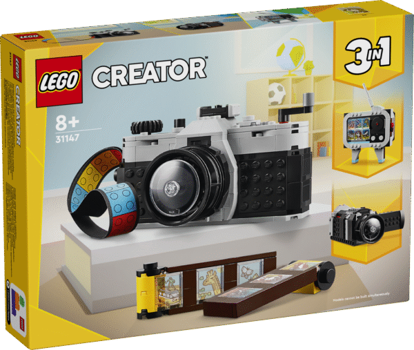 LEGO® Creator kolm ühes retrotehnika komplekt võimaldab lastel ehitada retrokaamera