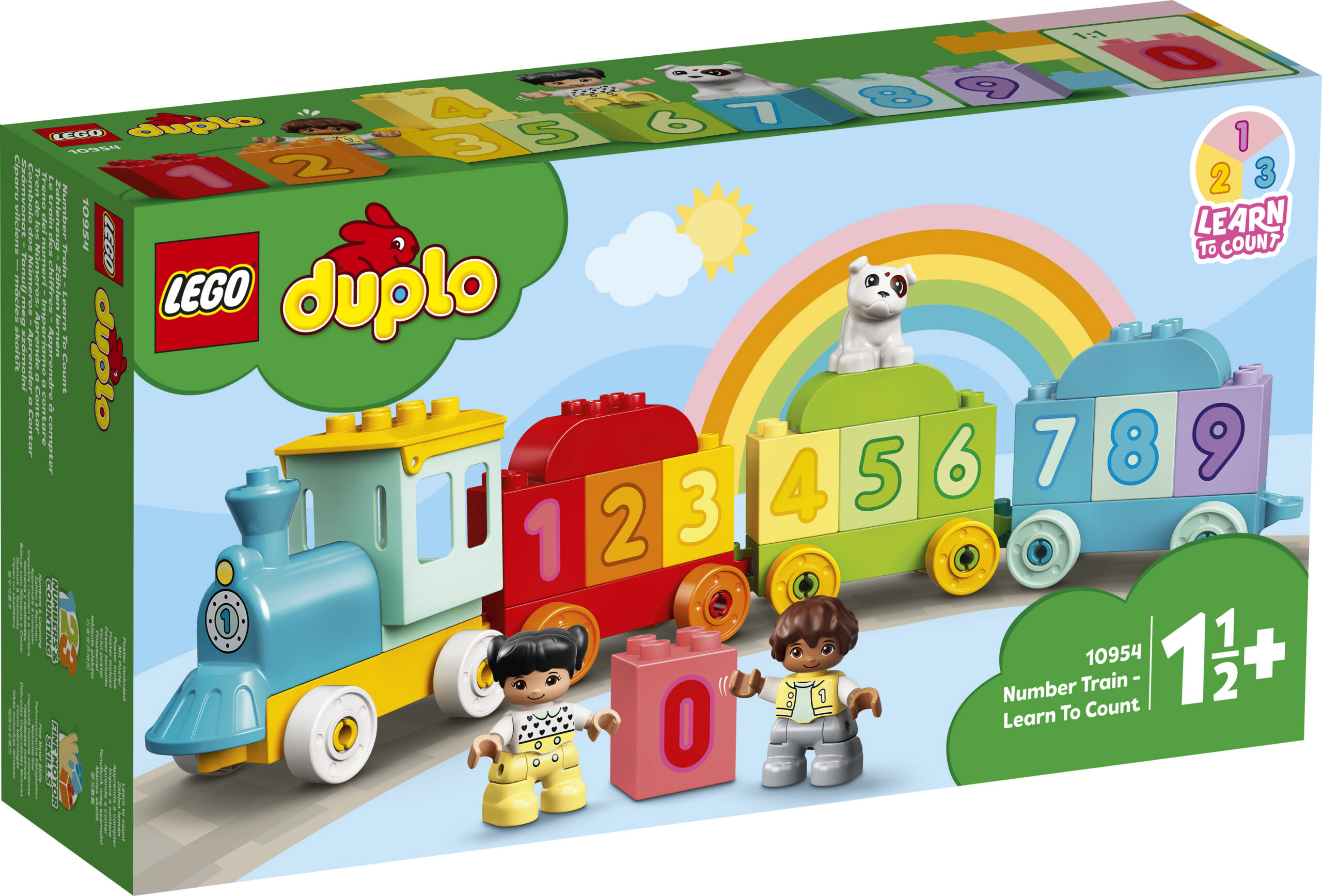 LEGO DUPLO numbrirong Komplektis on lükatav rong koos kümne numbriklotsiga