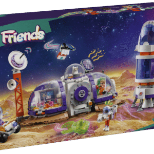 Lastele mõeldud LEGO® Friends Marsi kosmosebaasi ja raketi ehitusmänguasjaga on kaasas kokkupandav rakett