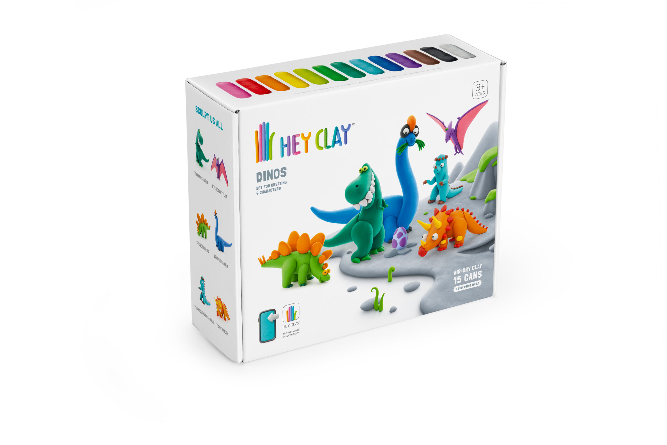 HEY CLAY voolimismass Dinosaurused Mõnusalt pehme voolimismass