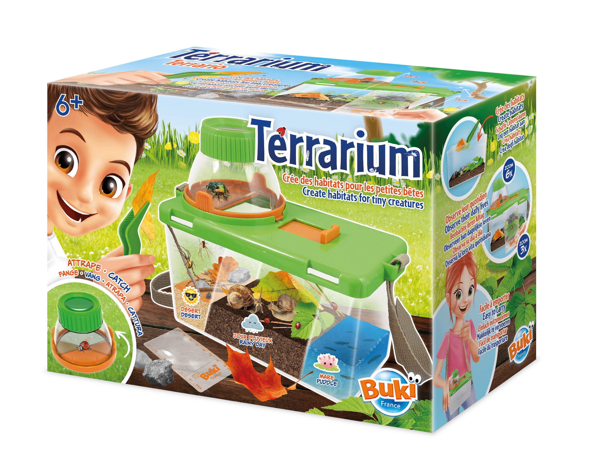 Buki Terraarium Jälgi putukate elu ja liikumist terraariumis läbi mikroskoobi või lihtsalt läbi klaasi. Mõlemad on põnevad tegevused.