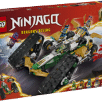 LEGO® NINJAGO® neli-ühes sõidukimängukomplekt 6 minifiguuriga võimaldab lastel mängida märulit ühe suure autoga või eraldada see 4 väiksemaks sõidukiks.