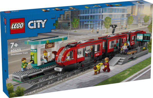 Rõõmusta mängurongide fänni selle LEGO® City trammikomplektiga