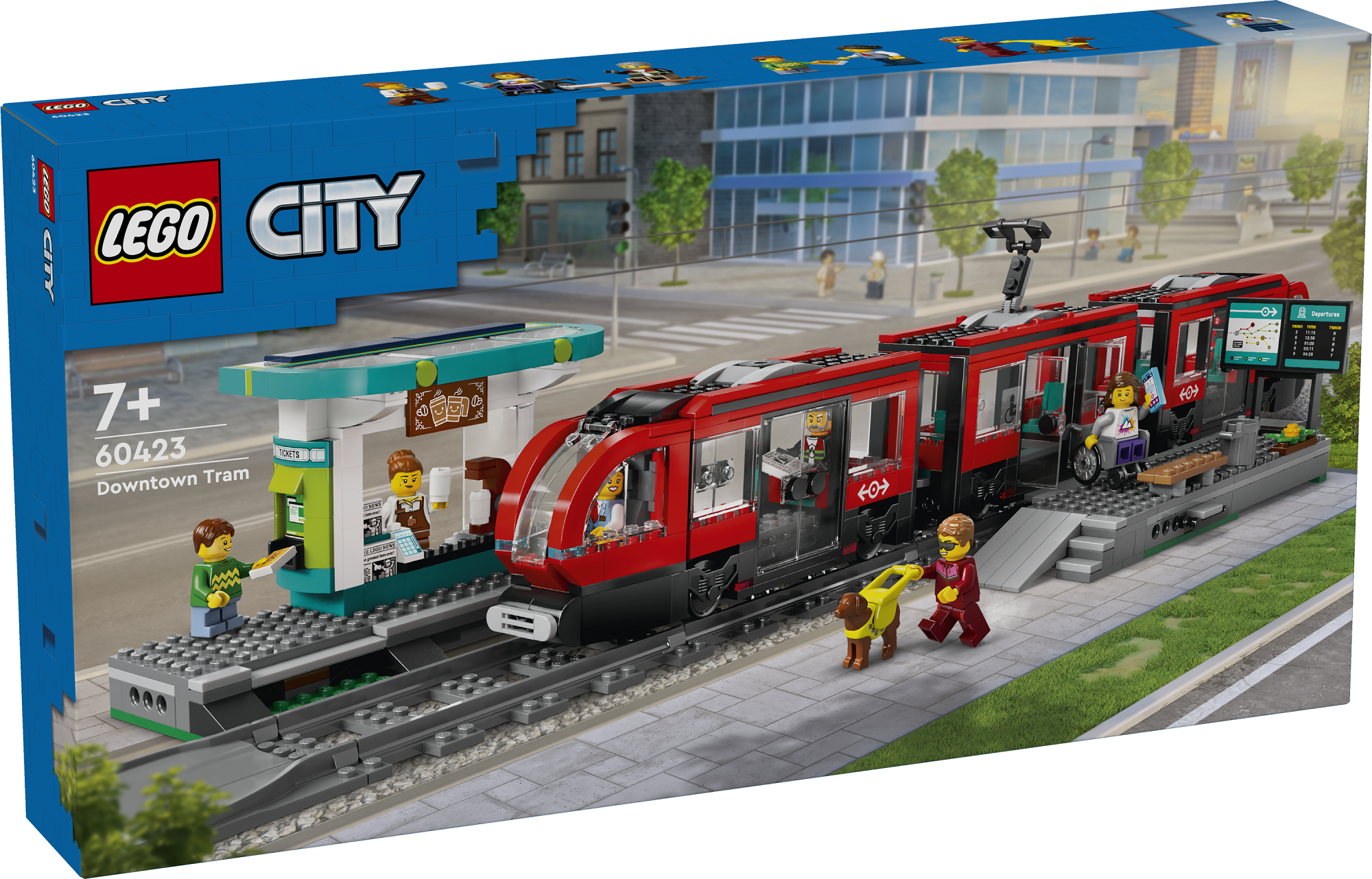 LEGO City Kesklinna tramm ja jaam Rõõmusta mängurongide fänni selle LEGO® City trammikomplektiga