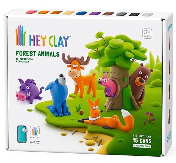 HEY CLAY voolimismass metsloomad Mõnusalt pehme voolimismass