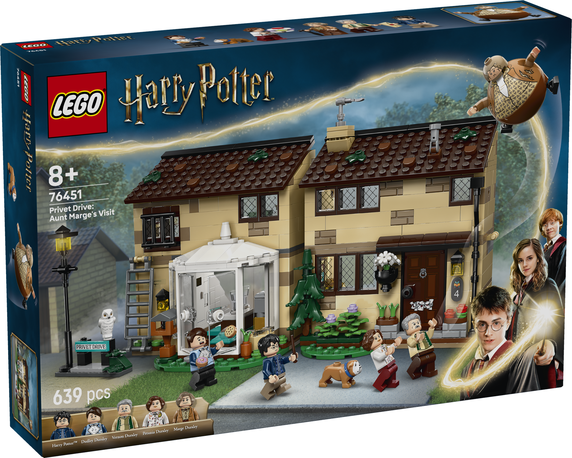 LEGO Harry Potter Privet drive: tädi margeʼi külaskäik See üksikasjalik kokkupandav mudel Dursley pere kodust aadressil Privet Drive 4 on lummav kingitus Harry Potter™-i fännidele.