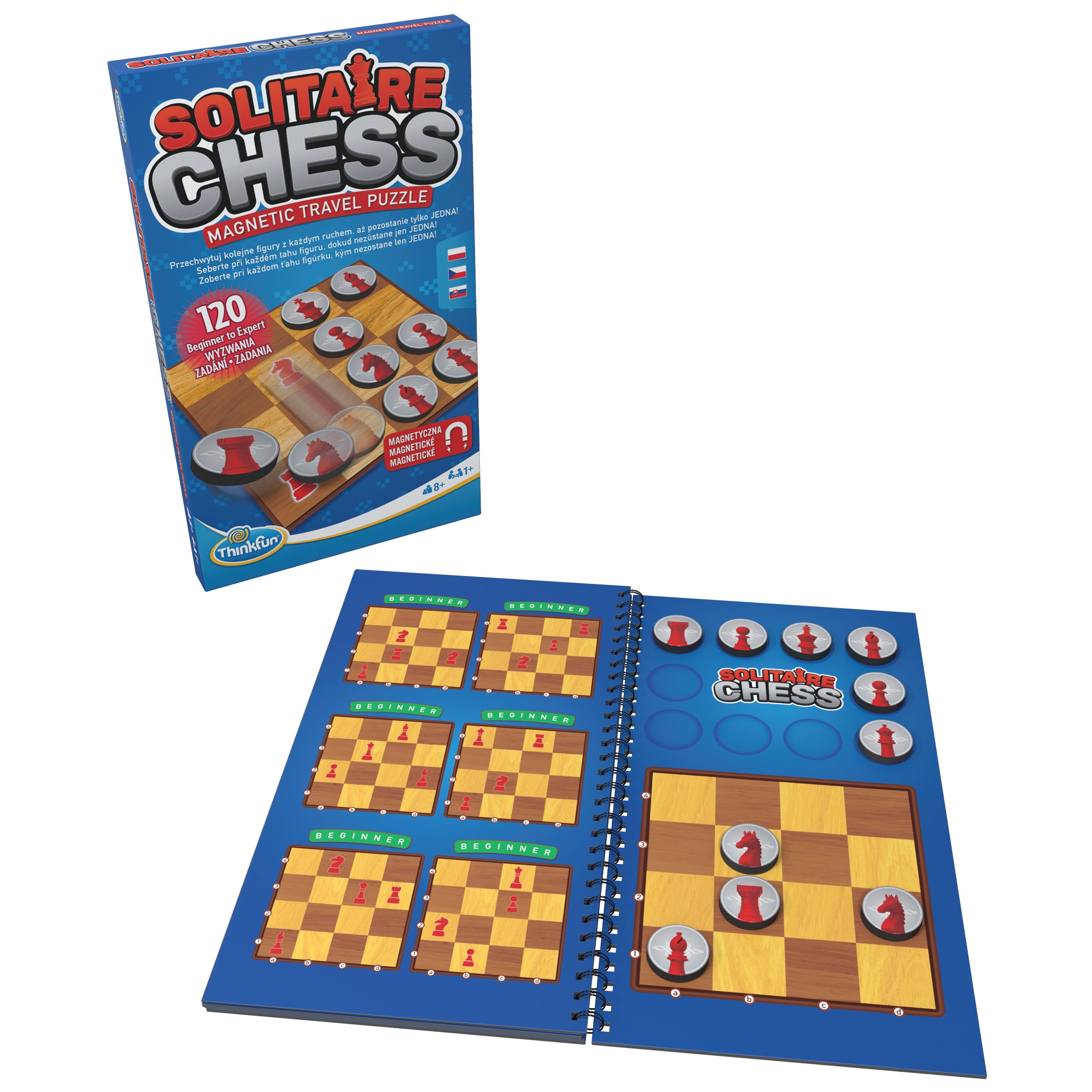 ThinkFun Reisimäng Magnetiline Solitare male Lõbus viis treenida aju ja loogilist mõtlemist!