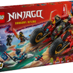 Lapsed saavad nautida mängimist selle põneva LEGO® NINJAGO® kolm-ühes Ninja lahinguautoga
