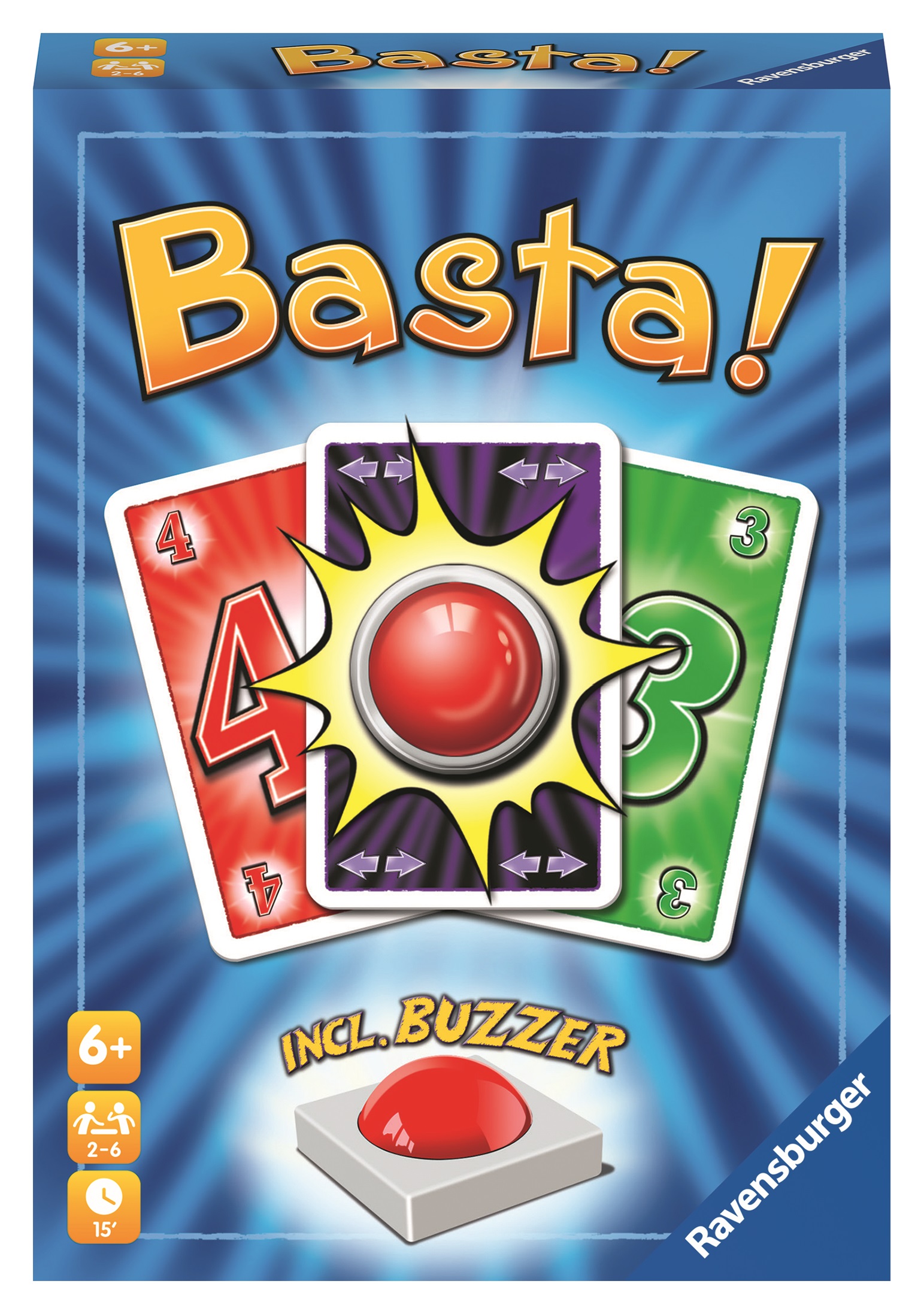 Ravensburger kaardimäng Basta Tore ja tempokas kaardimäng kogu perele