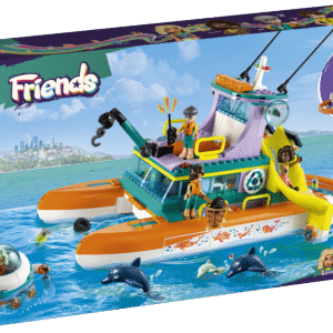 Loominguline jutuvestmine on kokkupandava mängukomplektiga LEGO® Friends Merepääste paat nii lõbus. Komplektis on neli mininukku ja palju tarvikuid.