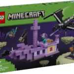 Vii lapsed ehituskomplektiga LEGO® Minecraft® Lõpudraakon ja lõpulaev põnevale seiklusele lõpubioomi.
