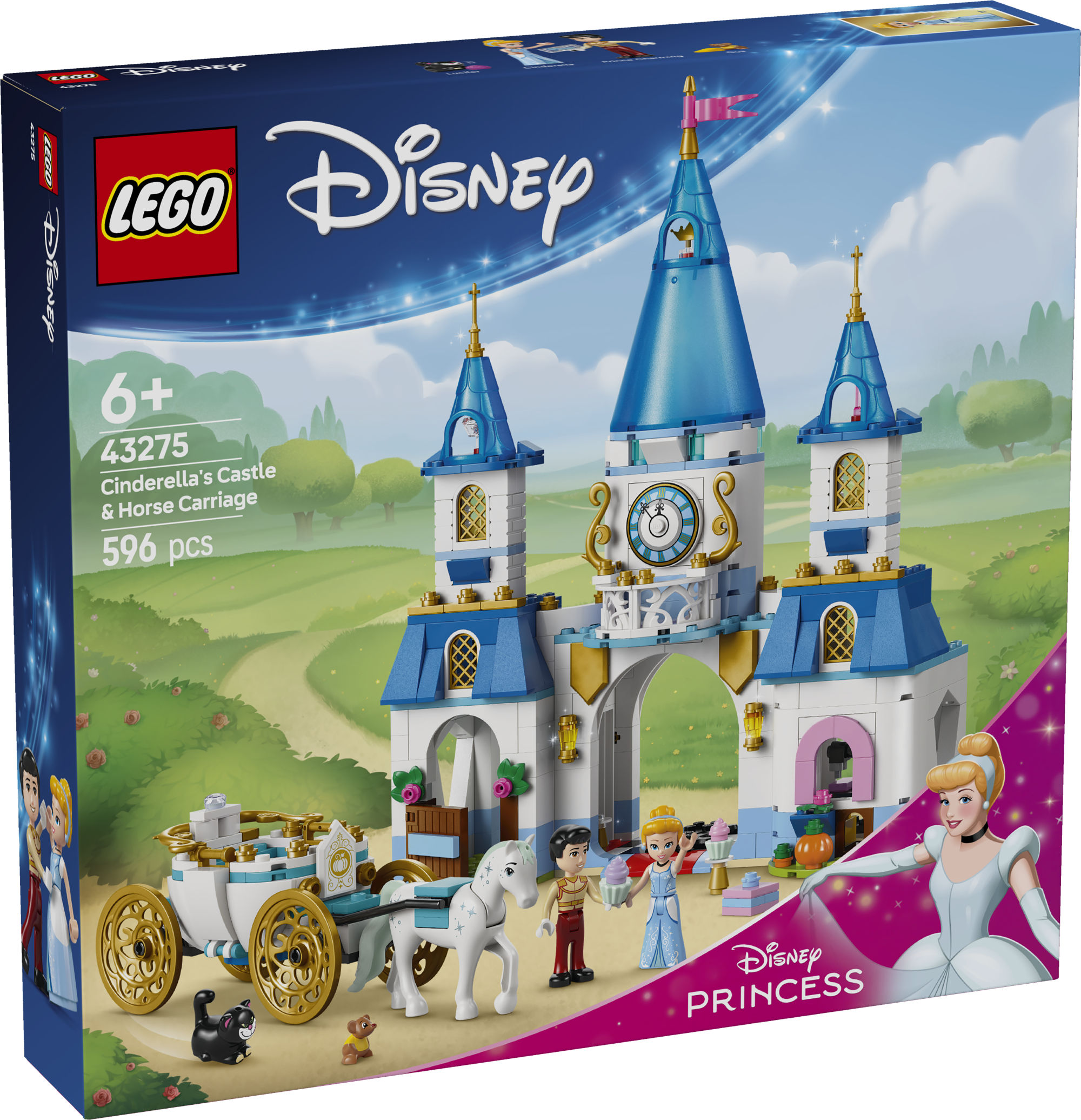 LEGO Disney Princess Tuhkatriinu loss ja hobusevanker Üllata Disney Tuhkatriinu fänne mängukomplektiga