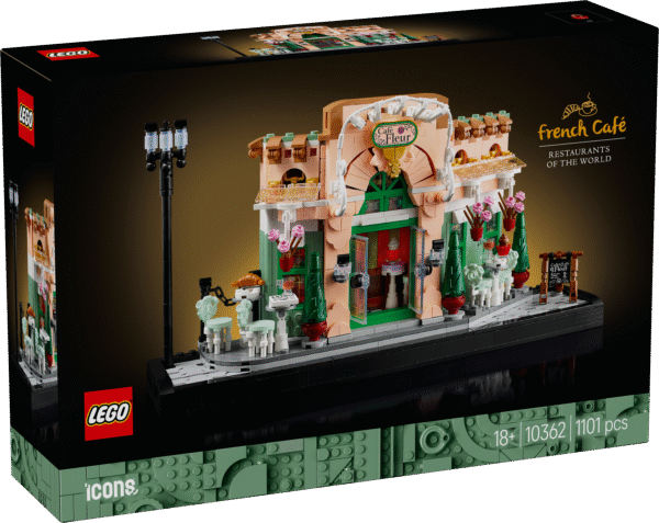 Jäädvusta klassikalise Prantsuse kohviku elegants selle LEGO Icons raamaturiiuli kaunistamise ehituskomplektiga täiskasvanutele.