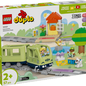 Koolieelikud lähevad selle interaktiivse LEGO DUPLO väikelaste mängurongi ja jaama komplektiga stimuleerivale õppemängu teekonnale.