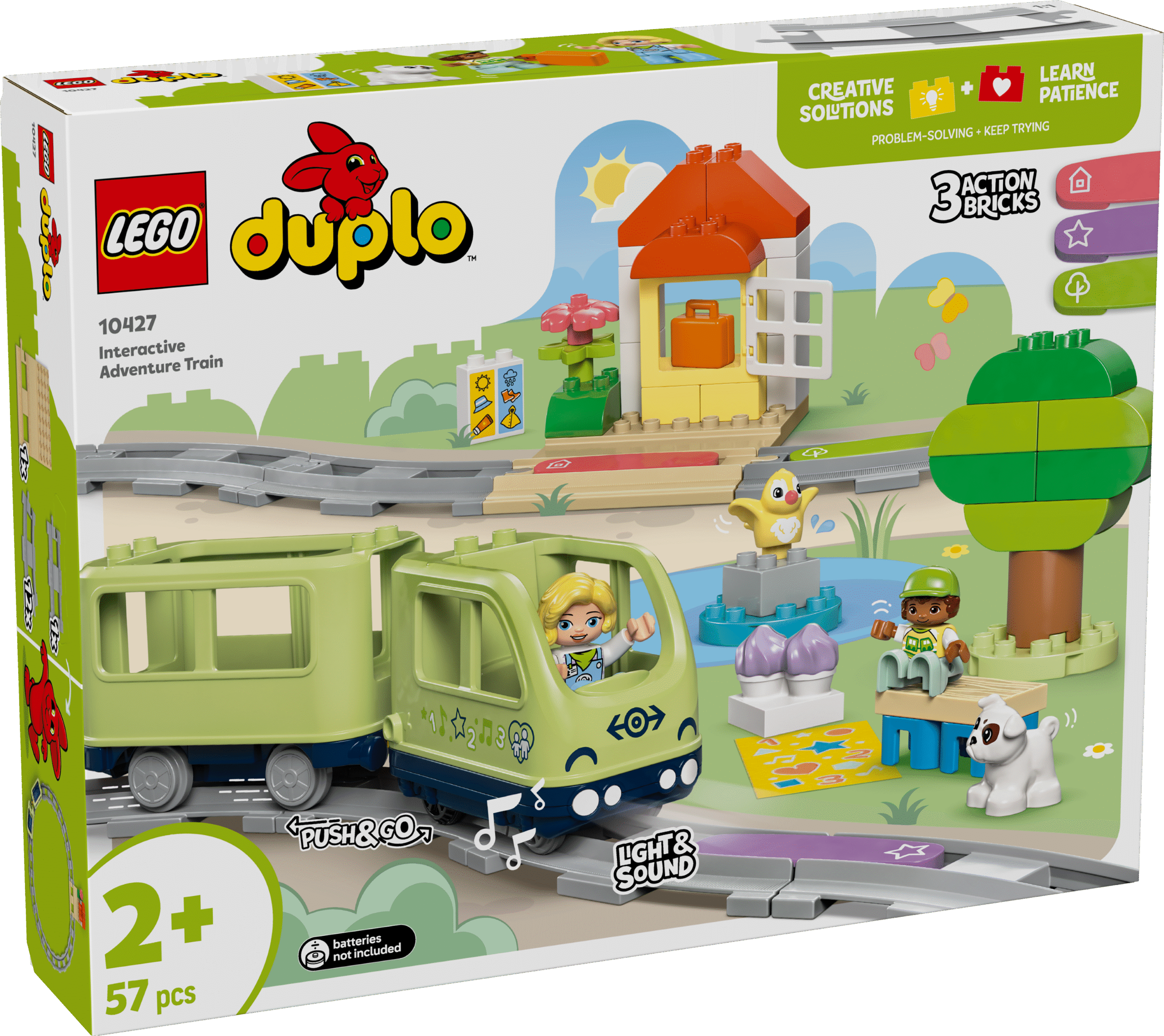 LEGO DUPLO Interaktiivse seikluse rong Koolieelikud lähevad selle interaktiivse LEGO DUPLO väikelaste mängurongi ja jaama komplektiga stimuleerivale õppemängu teekonnale.