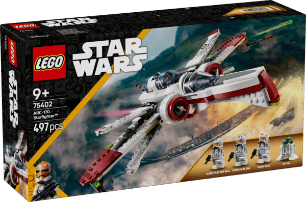 Suurepärane LEGO Star Warsi kingiidee lastele – selles ehituskomplektis on ARC-170 Starfighter
