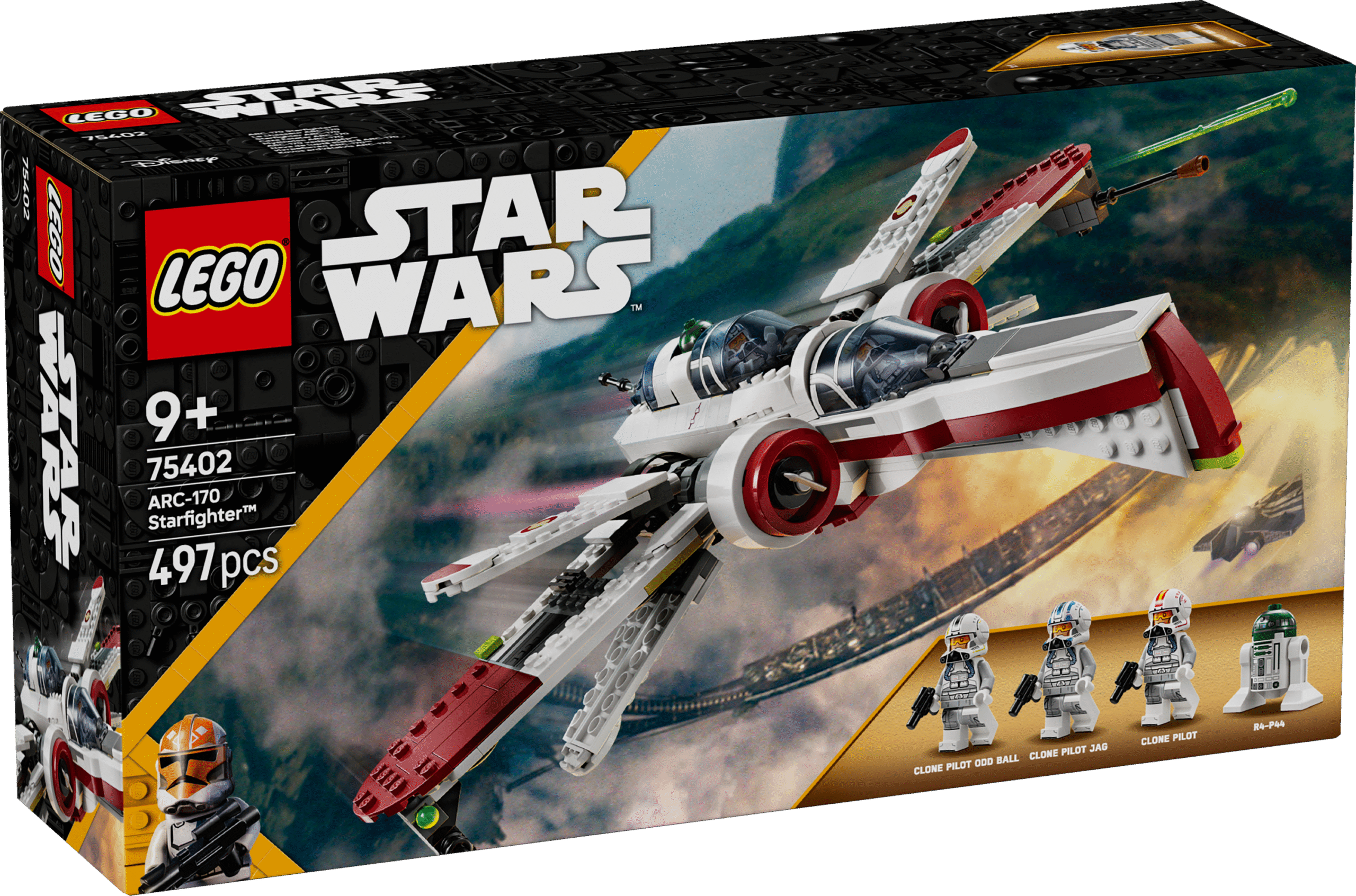 LEGO Star Wars ARC-170 starfighter Suurepärane LEGO Star Warsi kingiidee lastele – selles ehituskomplektis on ARC-170 Starfighter