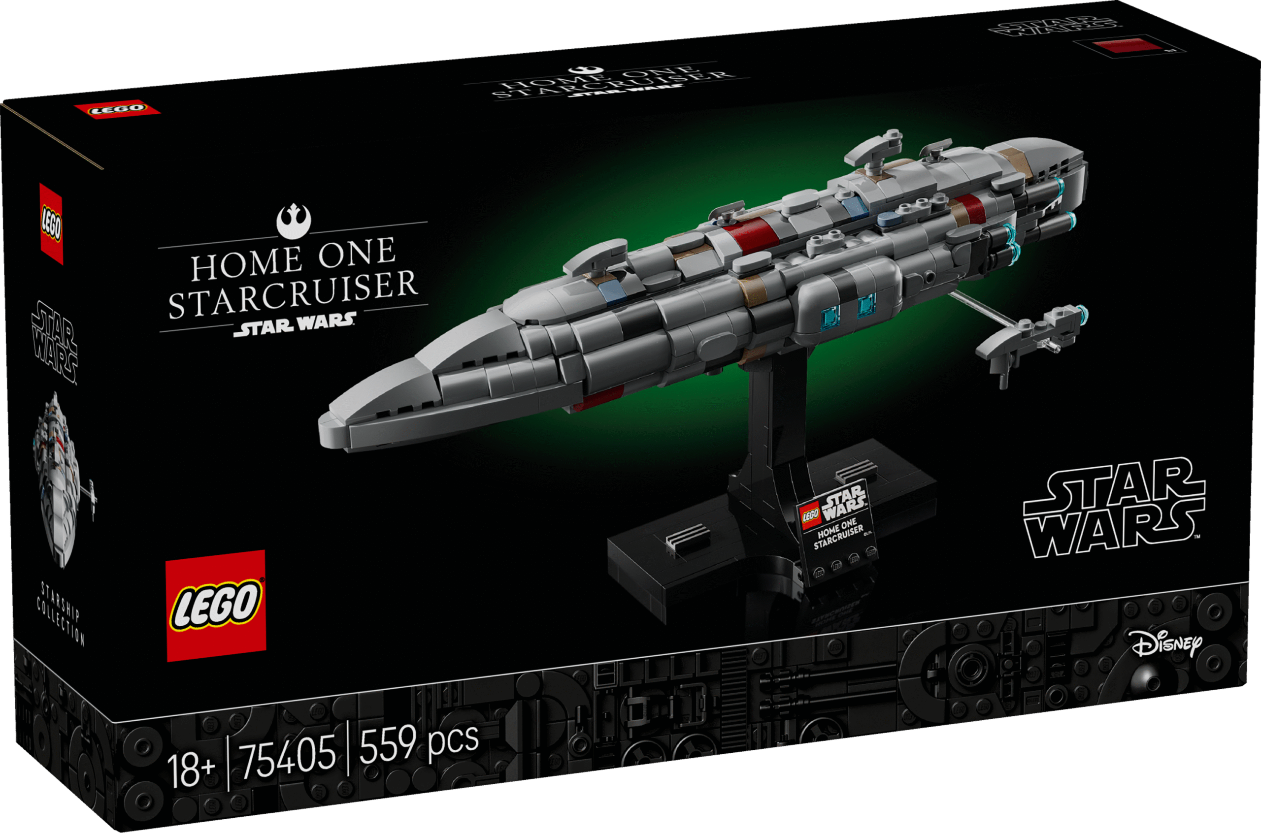 LEGO Star Wars Home One Starcruiser Kõigi aegade esimene LEGO klotsidest mudel Home One Starcruiserist filmist Star Wars: Jedi tagasitulek on vahva kingitus Star Wars fännidele.