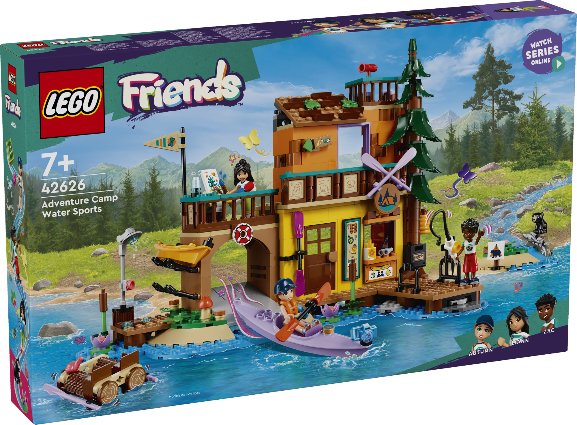 LEGO Friends Seikluslaagri veespordialad See LEGO Friends komplekt kolme mininuku