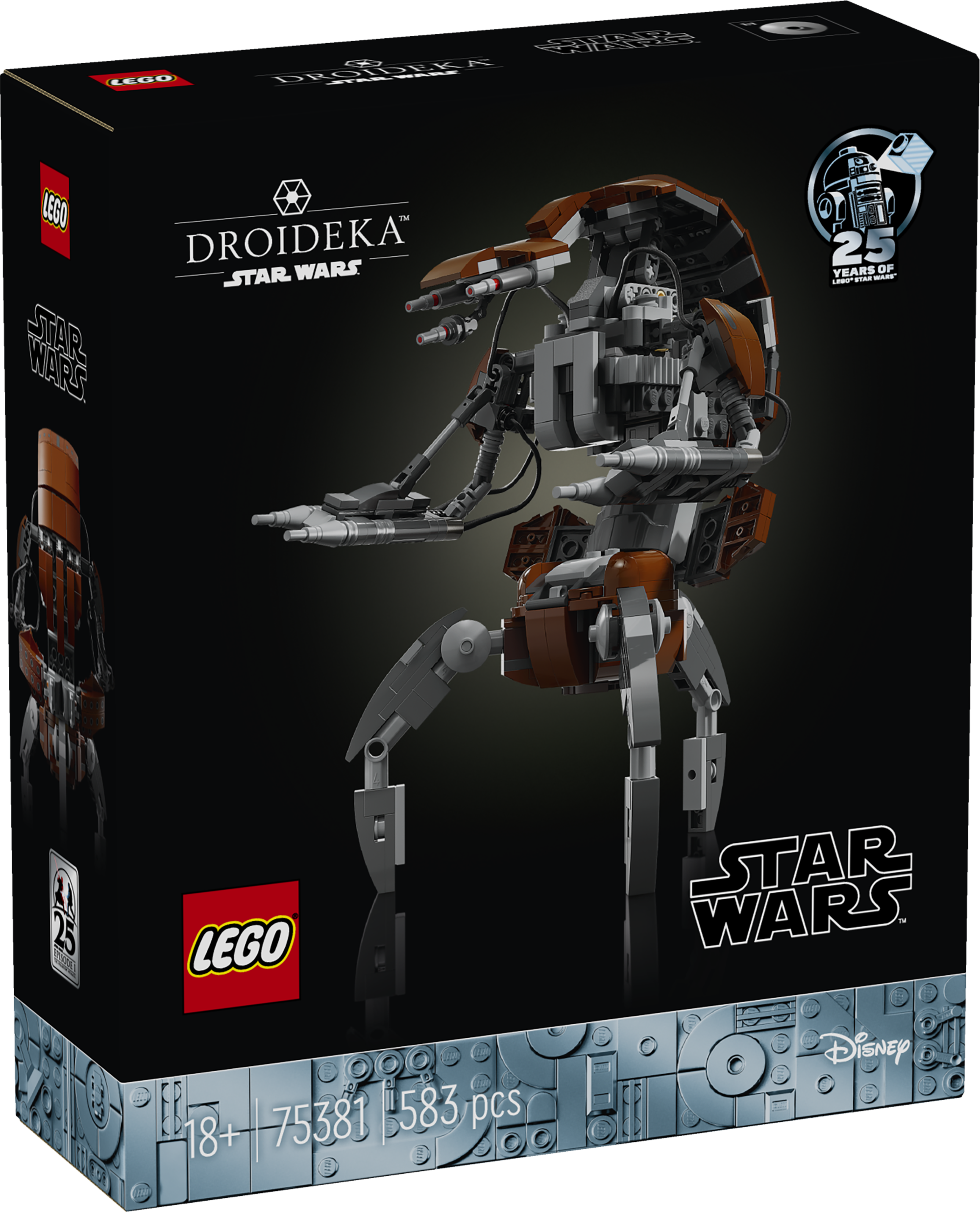 LEGO Star Wars Droideka Ehita d 25. aastapäeva LEGO® Star Wars™ loomingulise ehituskomplektiga täiskasvanutele mänguliseks väljapanekuks detailne Droideka hävitusdroid.