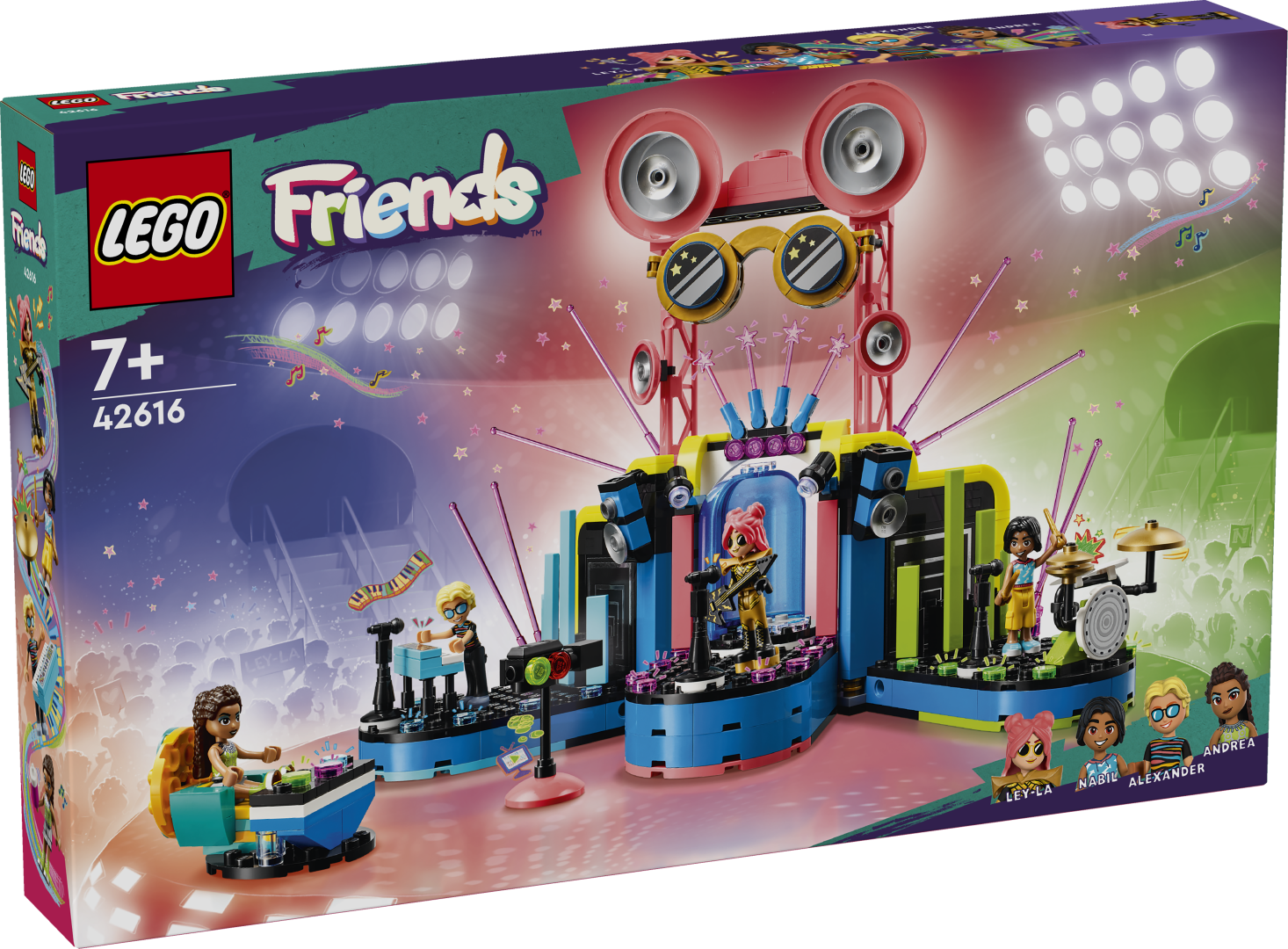 LEGO Friends Heartlake’i Linna muusika talendi-show LEGO® Friends Heartlake’i linna muusika talendi-show mänguasjaga on kaasas neli LEGO Friends tegelast ja see on lõbus kingitus lastele