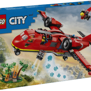 LEGO® City tuletõrjelennuki mänguasi alates 6-aastastele. Vee kukutamise ja tulekustutamise funktsioonidega