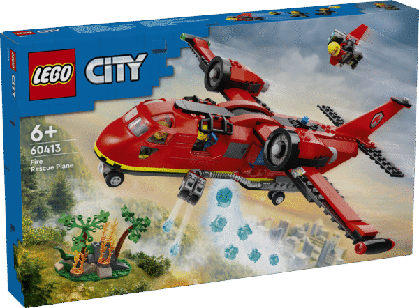 LEGO® City tuletõrjelennuki mänguasi alates 6-aastastele. Vee kukutamise ja tulekustutamise funktsioonidega