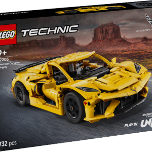 See lõbus mänguasi lastele sisaldab kokkupandavat LEGO Technicu Chevrolet Corvette Stingray sportautomudelit