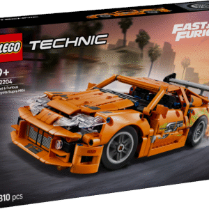 Selles autokomplektis on kokkupandav LEGO Technicu Fast and Furious Toyota Supra MK4 millel on 6-silindriline mootor