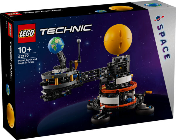 LEGO Technic Planeet Maa ja Kuu orbiidil sisaldab pöörlevat Maad