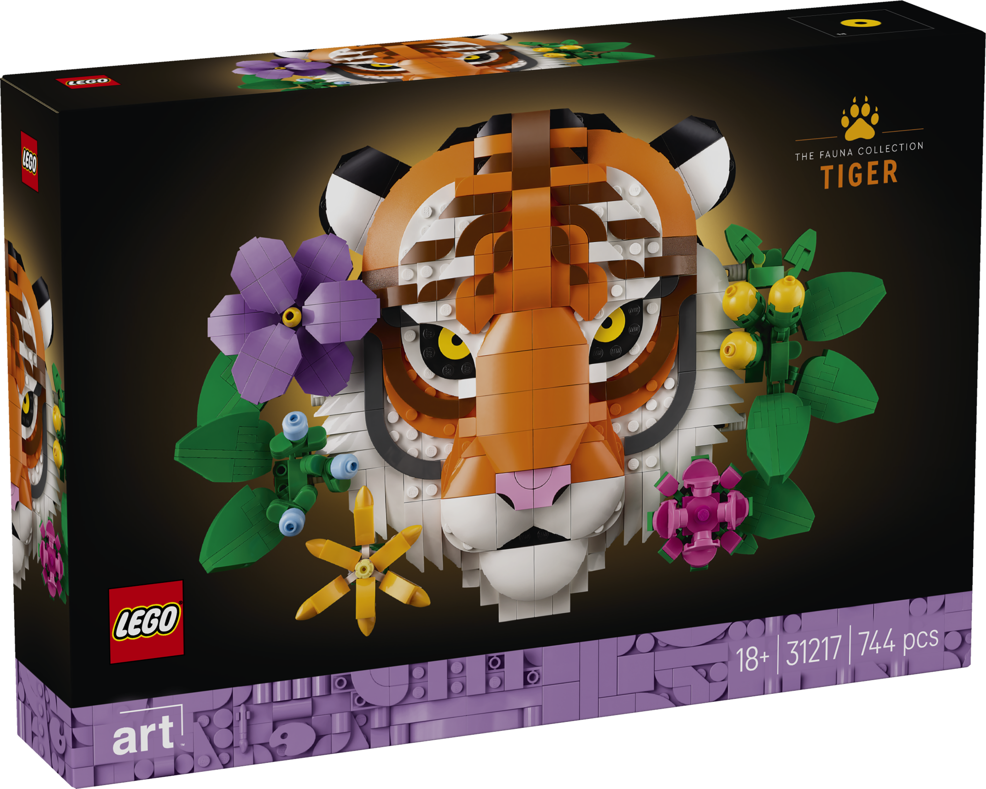 LEGO Art Fauna kollektsioon – tiiger LEGO® Arti ehituskomplekt täiskasvanutele