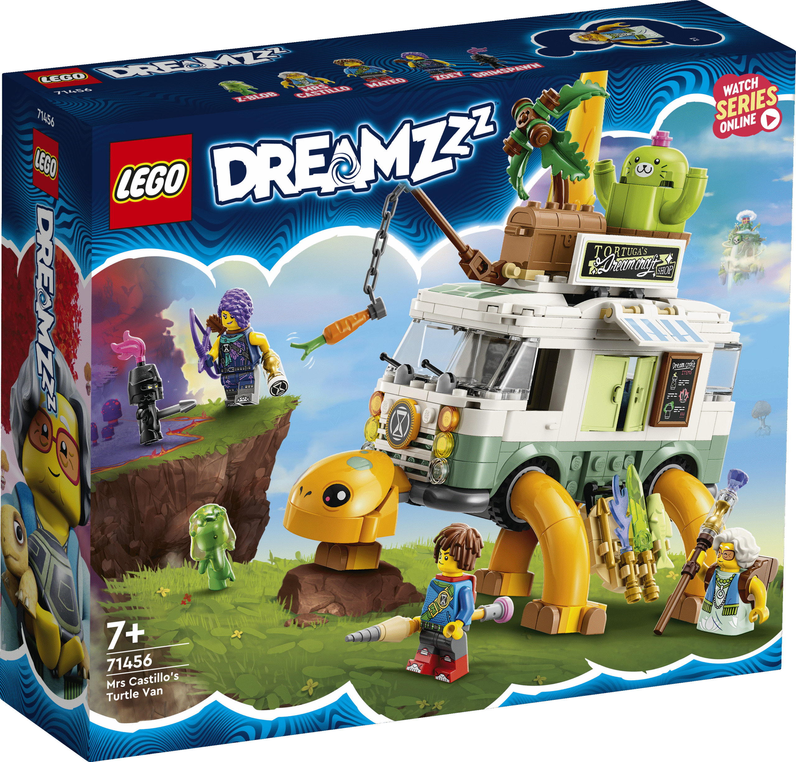 LEGO DREAMZzz Pr Castillo kilpkonnakaubik Lapsed saavad selle alates 7-aastastele mõeldud LEGO® DREAMZzz™ ehituskomplektiga nautida topeltmänguaega
